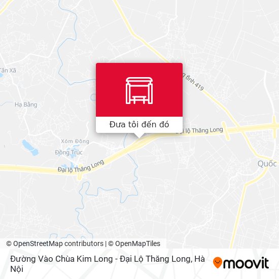 Bản đồ Đường Vào Chùa Kim Long - Đại Lộ Thăng Long