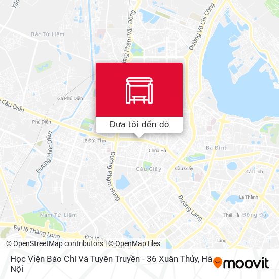 Bản đồ Học Viện Báo Chí Và Tuyên Truyền - 36 Xuân Thủy