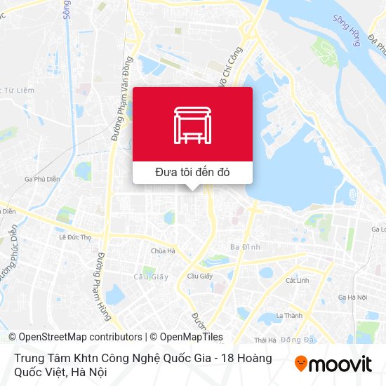 Bản đồ Trung Tâm Khtn Công Nghệ Quốc Gia - 18 Hoàng Quốc Việt