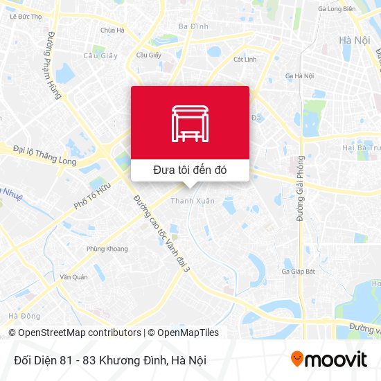 Bản đồ Đối Diện 81 - 83 Khương Đình