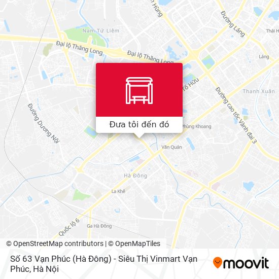 Bản đồ Số 63 Vạn Phúc  (Hà Đông) - Siêu Thị Vinmart Vạn Phúc