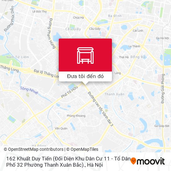 Bản đồ 162 Khuất Duy Tiến (Đối Diện Khu Dân Cư 11 - Tổ Dân Phố 32 Phường Thanh Xuân Bắc).