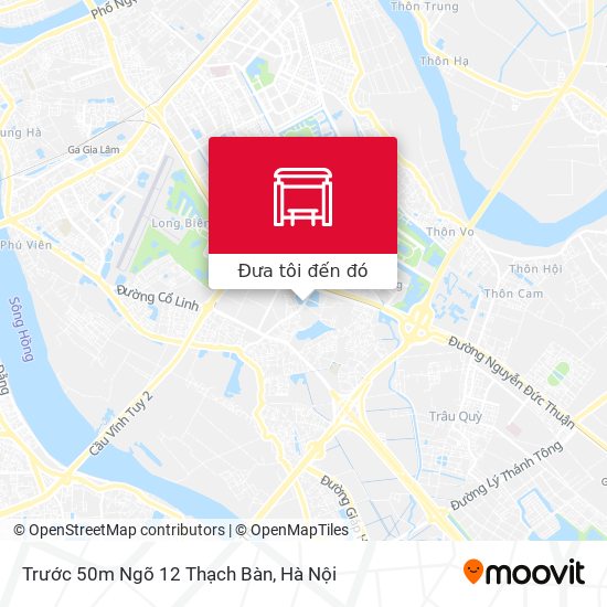 Bản đồ Trước 50m Ngõ 12 Thạch Bàn