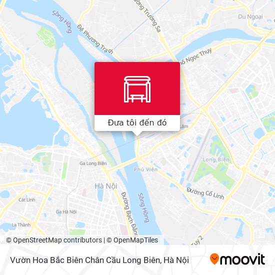 Bản đồ Vườn Hoa Bắc Biên Chân Cầu Long Biên