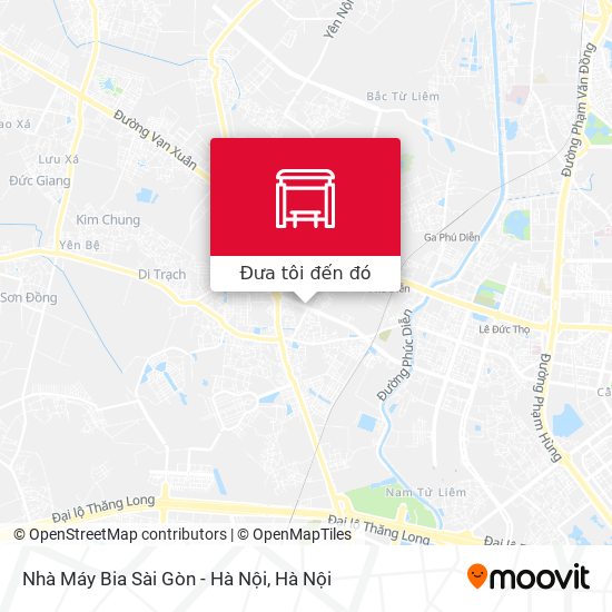 Bản đồ Nhà Máy Bia Sài Gòn - Hà Nội