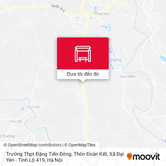 Bản đồ Trường Thpt Đặng Tiến Đông, Thôn Đoàn Kết, Xã Đại Yên - Tỉnh Lộ 419