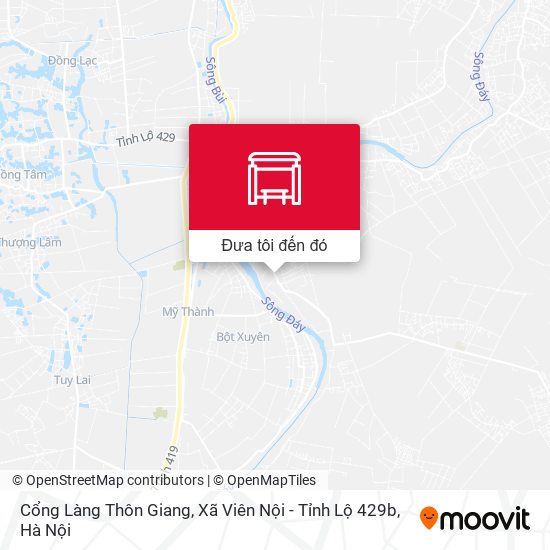 Bản đồ Cổng Làng Thôn Giang, Xã Viên Nội - Tỉnh Lộ 429b