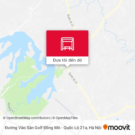 Bản đồ Đường Vào Sân Golf Đồng Mô - Quốc Lộ 21a