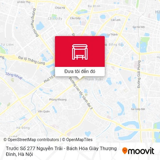 Bản đồ Trước Số 277 Nguyễn Trãi - Bách Hóa Giày Thượng Đình