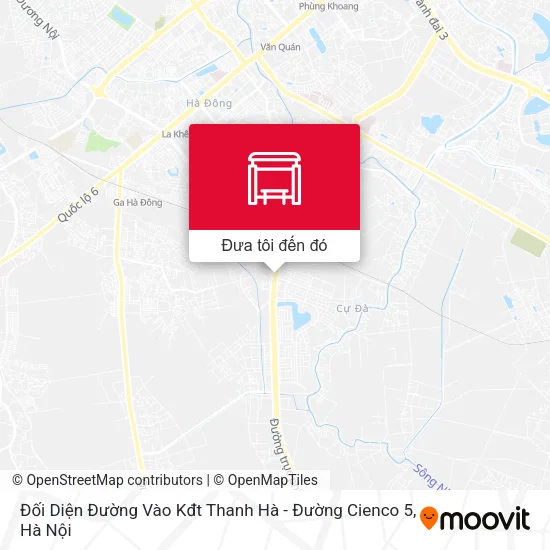 Bản đồ Đối Diện Đường Vào Kđt Thanh Hà - Đường Cienco 5