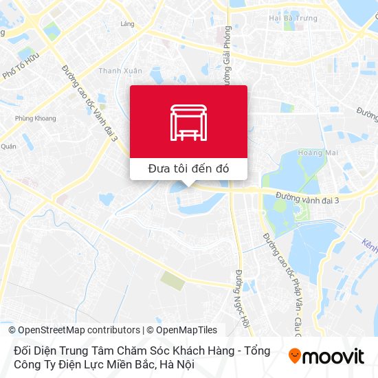 Bản đồ Đối Diện Trung Tâm Chăm Sóc Khách Hàng - Tổng Công Ty Điện Lực Miền Bắc