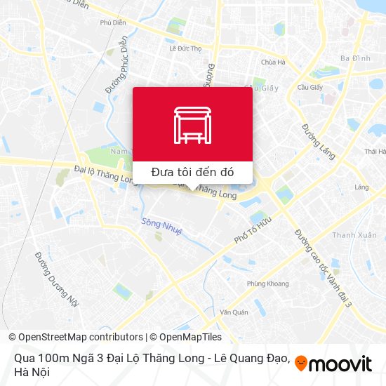 Bản đồ Qua 100m Ngã 3 Đại Lộ Thăng Long - Lê Quang Đạo