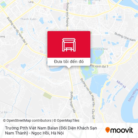 Bản đồ Trường Ptth Việt Nam Balan (Đối Diện Khách Sạn Nam Thành) - Ngọc Hồi