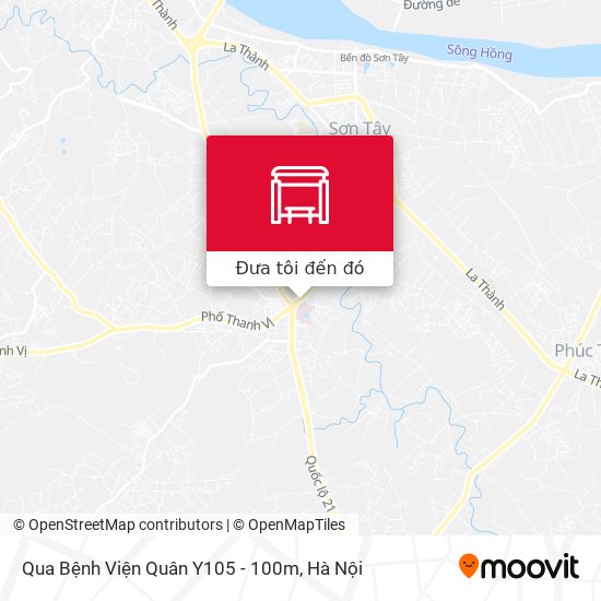 Bản đồ Qua Bệnh Viện Quân Y105 - 100m