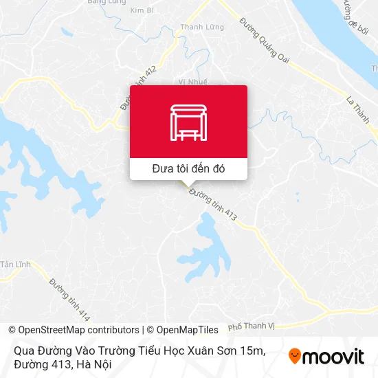 Bản đồ Qua Đường Vào Trường Tiểu Học Xuân Sơn 15m, Đường 413