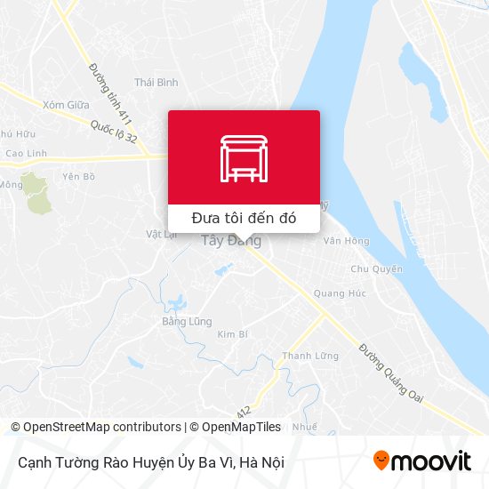 Bản đồ Cạnh Tường Rào Huyện Ủy Ba Vì