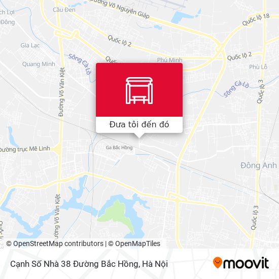 Bản đồ Cạnh Số Nhà 38 Đường Bắc Hồng