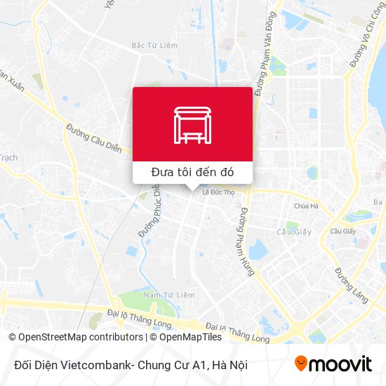 Bản đồ Đối Diện Vietcombank- Chung Cư A1