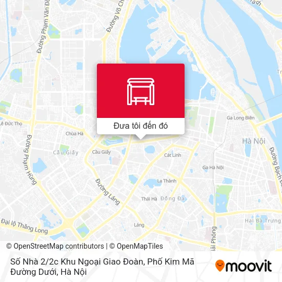 Bản đồ Số Nhà 2 / 2c Khu Ngoại Giao Đoàn, Phố Kim Mã Đường Dưới