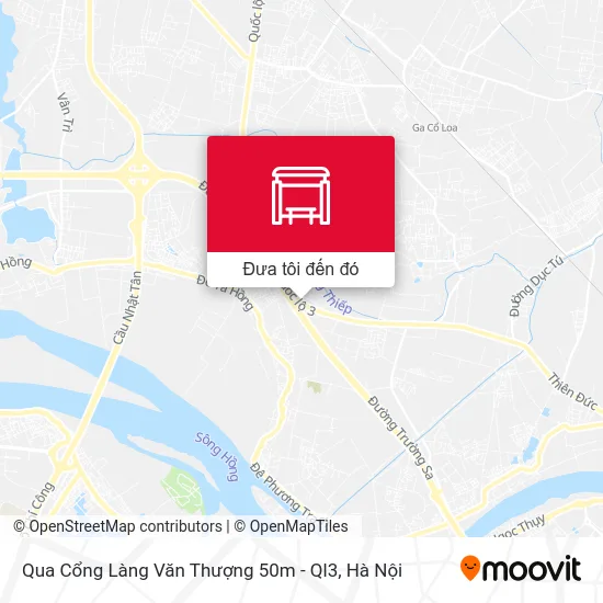 Bản đồ Qua Cổng Làng Văn Thượng 50m - Ql3