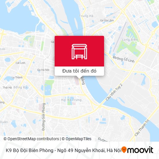 Bản đồ K9 Bộ Đội Biên Phòng - Ngõ 49 Nguyễn Khoái