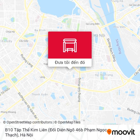 Bản đồ B10 Tập Thể Kim Liên (Đối Diện Ngõ 46b Phạm Ngọc Thạch)