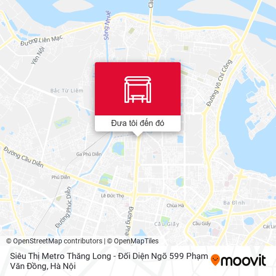 Bản đồ Siêu Thị Metro Thăng Long - Đối Diện Ngõ 599 Phạm Văn Đồng