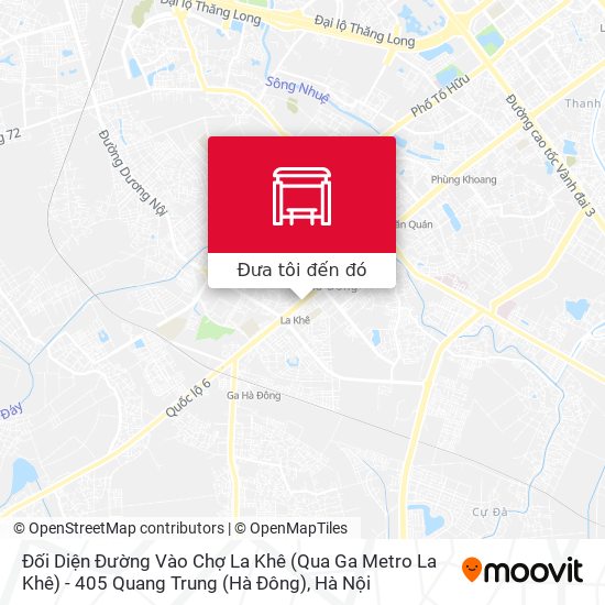 Bản đồ Đối Diện Đường Vào Chợ La Khê (Qua Ga Metro La Khê) - 405 Quang Trung (Hà Đông)