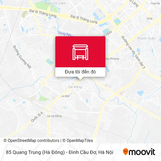 Bản đồ 85 Quang Trung (Hà Đông) - Đình Cầu Đơ