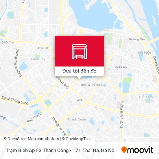 Bản đồ Trạm Biến Áp F3 Thành Công - 171 Thái Hà