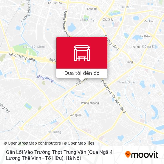 Bản đồ Gần Lối Vào Trường Thpt Trung Văn (Qua Ngã 4 Lương Thế Vinh - Tố Hữu)