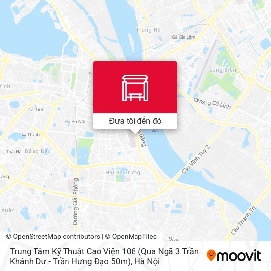 Bản đồ Trung Tâm Kỹ Thuật Cao Viện 108 (Qua Ngã 3 Trần Khánh Dư - Trần Hưng Đạo 50m)