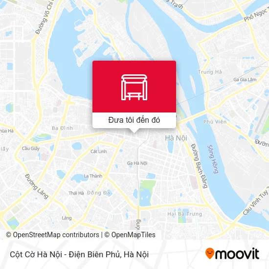 Bản đồ Cột Cờ Hà Nội - Điện Biên Phủ