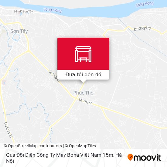 Bản đồ Qua Đối Diện Công Ty May Bona Việt Nam 15m