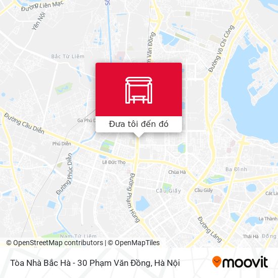 Bản đồ Tòa Nhà Bắc Hà - 30 Phạm Văn Đồng