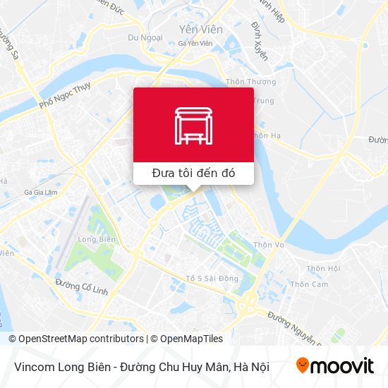 Bản đồ Vincom Long Biên - Đường Chu Huy Mân