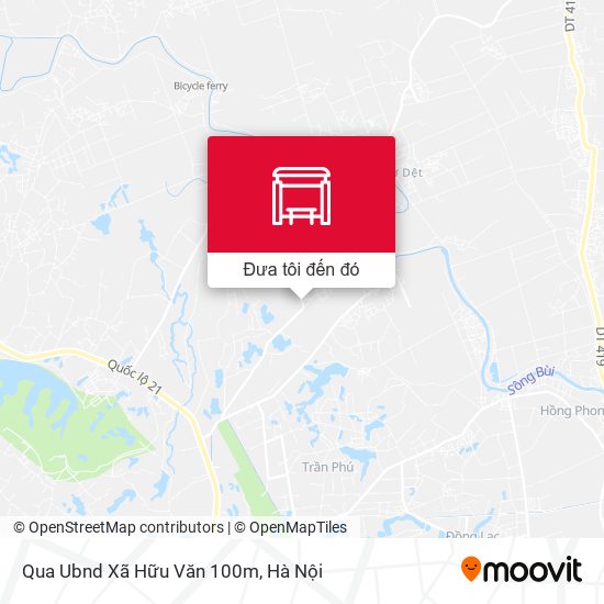 Bản đồ Qua Ubnd Xã Hữu Văn 100m