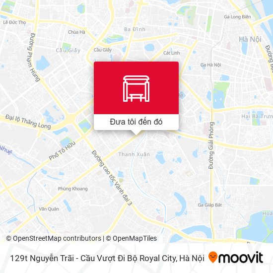 Bản đồ 129t Nguyễn Trãi - Cầu Vượt Đi Bộ Royal City