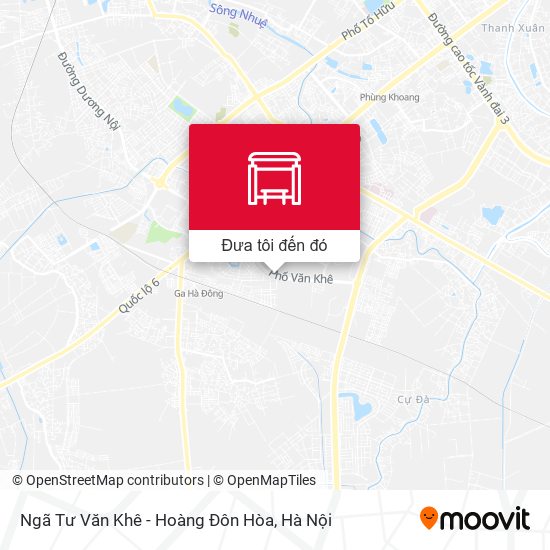 Bản đồ Ngã Tư Văn Khê - Hoàng Đôn Hòa