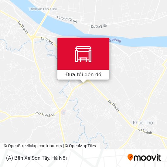 Bản đồ (A) Bến Xe Sơn Tây