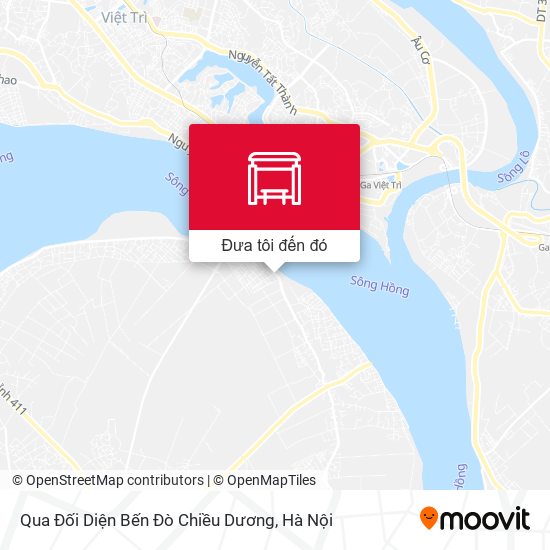 Bản đồ Qua Đối Diện Bến Đò Chiều Dương