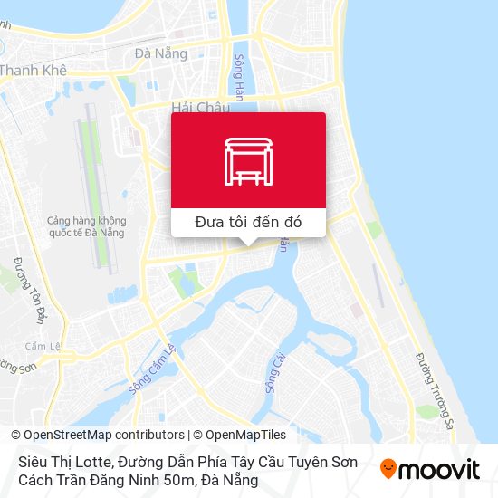 Bản đồ Siêu Thị Lotte, Đường Dẫn Phía Tây Cầu Tuyên Sơn Cách Trần Đăng Ninh 50m