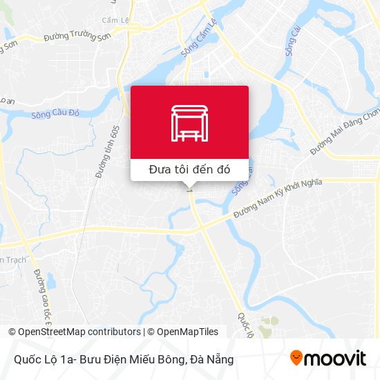 Bản đồ Quốc Lộ 1a- Bưu Điện Miếu Bông