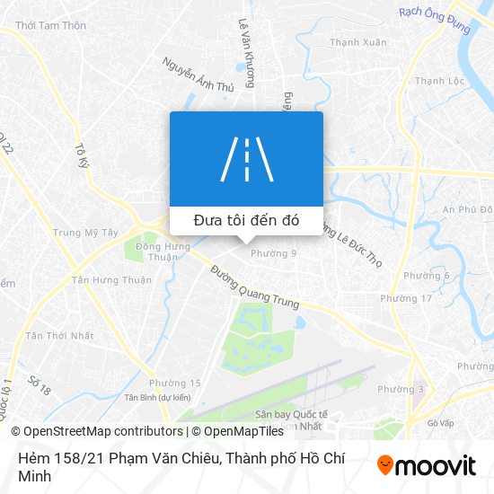 Bản đồ Hẻm 158/21 Phạm Văn Chiêu