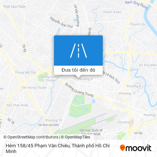 Bản đồ Hẻm 158/45 Phạm Văn Chiêu