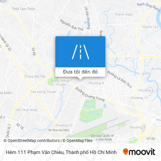 Bản đồ Hẻm 111 Phạm Văn Chiêu