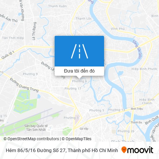 Bản đồ Hẻm 86/5/16 Đường Số 27
