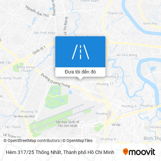 Bản đồ Hẻm 317/25 Thống Nhất