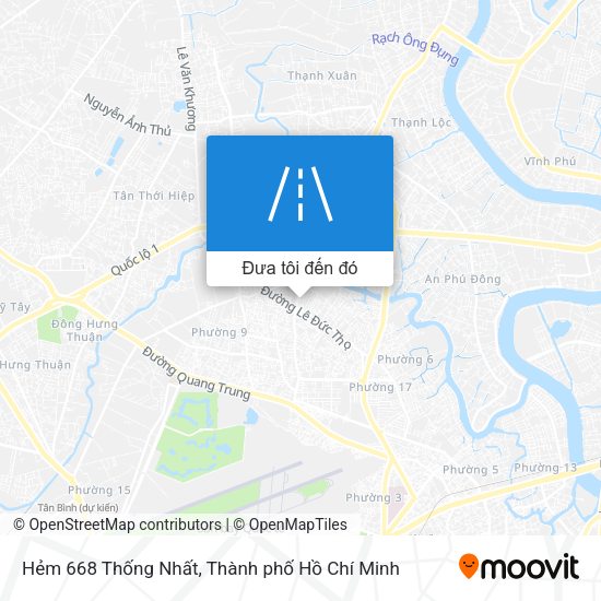 Bản đồ Hẻm 668 Thống Nhất