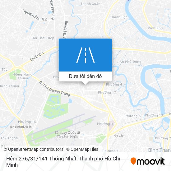 Bản đồ Hẻm 276/31/141 Thống Nhất
